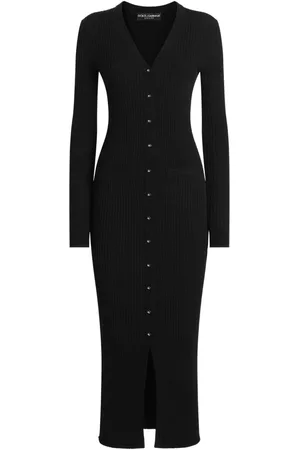 Dolce & Gabbana Ribstrikket kjole i uld