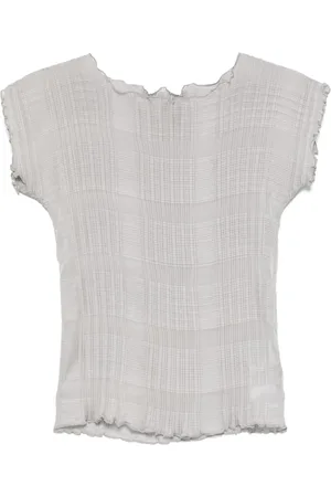 REMAIN Plisseret top i chiffon