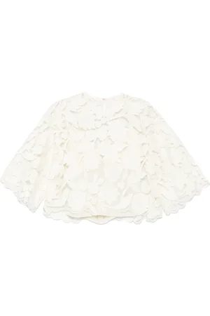 Elie saab Bluse med tylbroderi