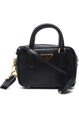 Prada Lille håndtaske med trekantet logo fra 2010-2024