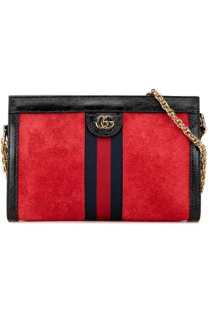 Gucci Lille Ophidia Chain crossbody-taske i ruskind fra 2016-2025