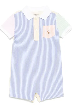 Ralph Lauren Stribet buksedragt i oxford-mesh