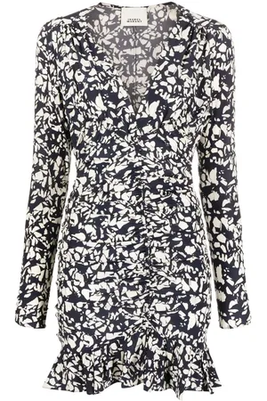 Isabel Marant Kort Lara kjole med blomstertryk