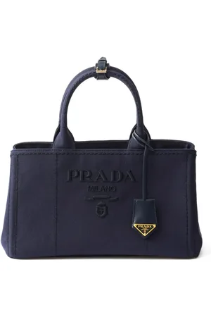 Prada Stor håndtaske i kanvas