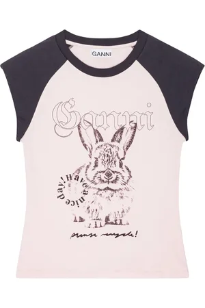 Ganni T-shirt med tryk