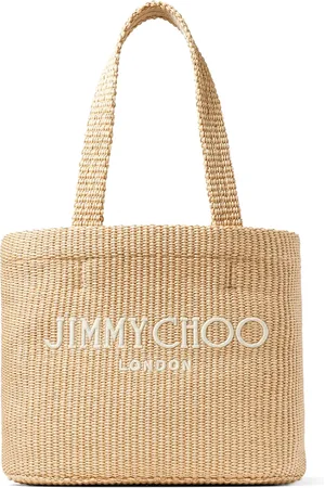 Jimmy Choo Medium strandtaske med logobroderi