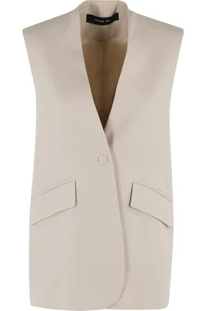 FEDERICA TOSI Vest med V-hals