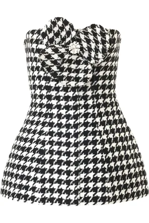 Carolina Herrera Top med houndstooth-mønster