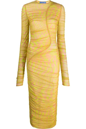 MUGLER Midi kjole med stjernetryk