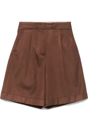 PESERICO SIGN Shorts i twill med satin