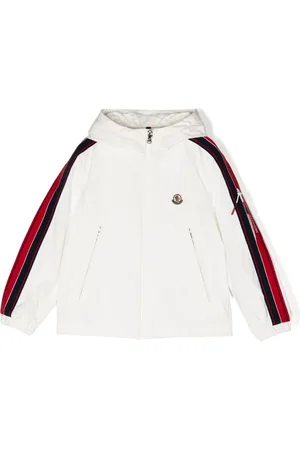 Moncler Jakke med hætte og stribe-detalje