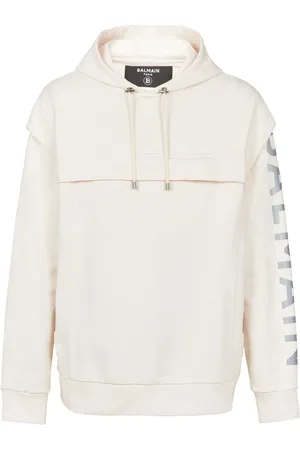 Balmain Hættetrøje med udskæringsdetalje og logotryk