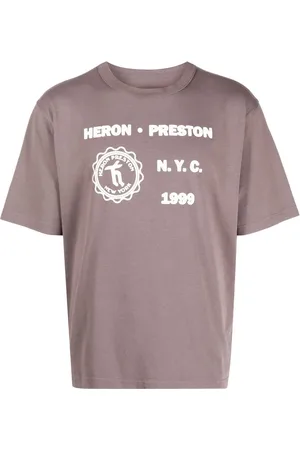 Heron Preston T-shirt med Medieval hejretryk
