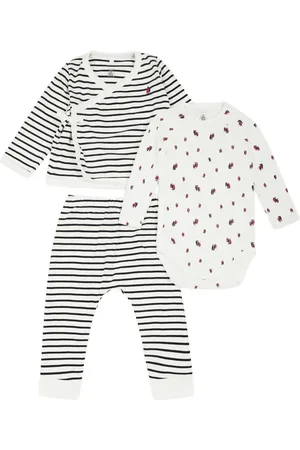 Petit Bateau Stribet buksesæt i bomuld