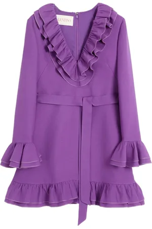 VALENTINO GARAVANI Kort kjole i crepe couture