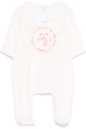Tartine Et Chocolat Pyjamas i fløjl med blomsterbroderi