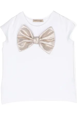HUCKLEBONES LONDON T-shirt i jersey med sløjfeudsmykning