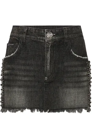 Philipp Plein Kort ribbet nederdel
