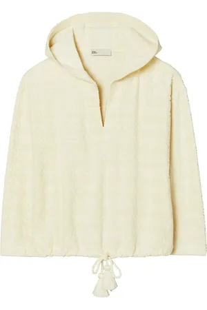 Tory Burch Hættetrøje i frotté med jacquardlogo