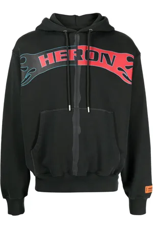 Heron Preston Hættetrøje med logotryk og lynlås