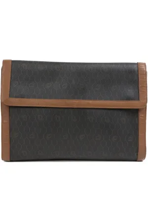 Dior Stor clutch i kanvas med logo fra 1970