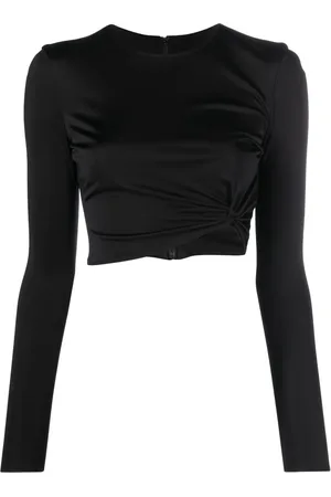 VERSACE Rynket crop-top