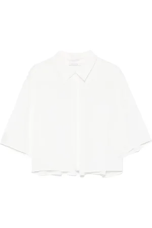 Patrizia Pepe Cropped T-shirt med logoplade