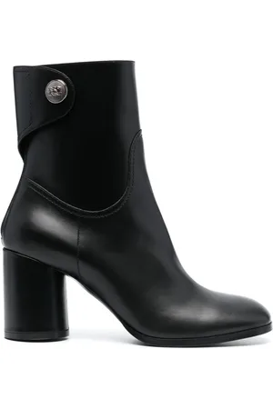 Casadei 90mm læderstøvler med blokhæl