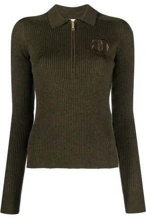 Bally Ribstrikket top med broderet logo