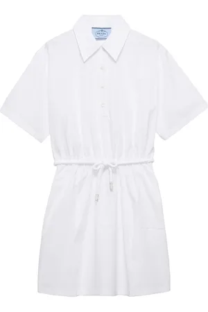 Prada Kort poplin-kjole