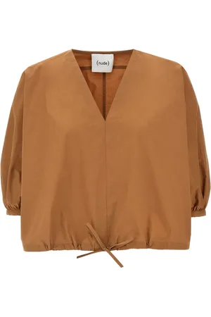 NUDE Bluse med trekvartlange ærmer