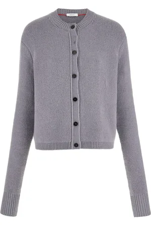 Salvatore Ferragamo Cardigan med logoplade og rund hals