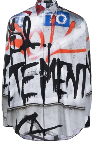 Vetements Skjorte med graffiti-tryk