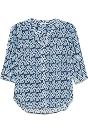 CENERE GB Bluse med geometrisk tryk
