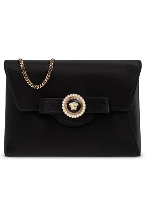 VERSACE Gianni Ribbon satin-clutch med krystal