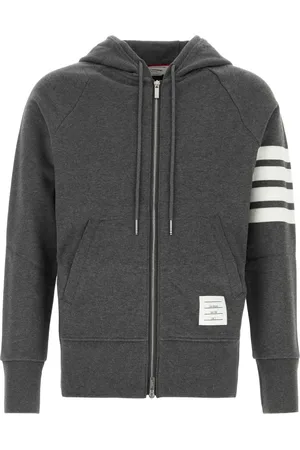 Thom Browne 4-Bar hættetrøje i jersey med lynlås