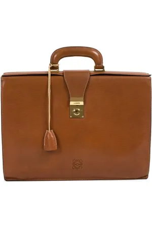 Loewe Tekstureret business-taske i læder fra 1980