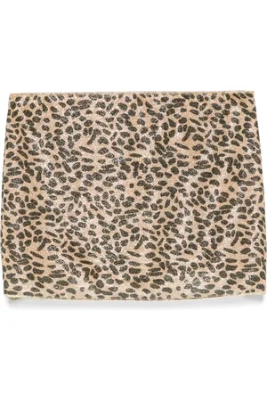 Oseree Kort leopardmønstret nederdel