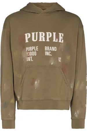 Purple Brand Hættetrøje med lange ærmer og logotryk