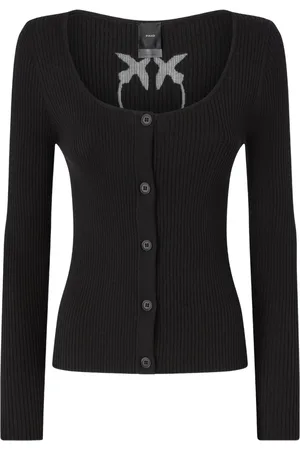 Pinko Ribstrikket cropped cardigan