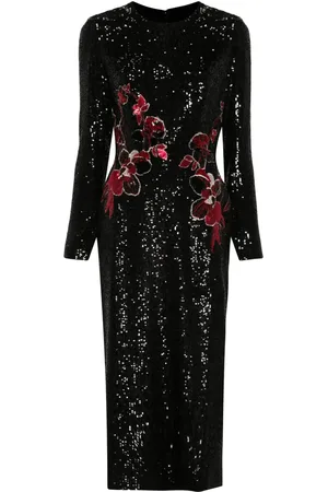 Elie saab Lang kjole med blomsterbroderi