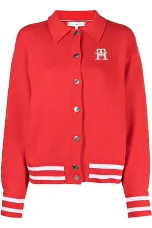 Tommy Hilfiger Ribstrikket cardigan med broderet logo