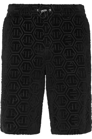 Philipp Plein Shorts med sekskantet logo