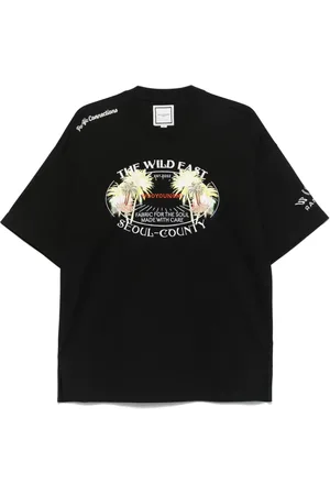 WOOYOUNGMI T-shirt med palmetryk