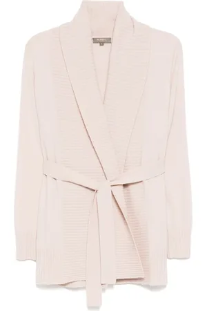 N.PEAL Cardigan med ribbet stolpelukning