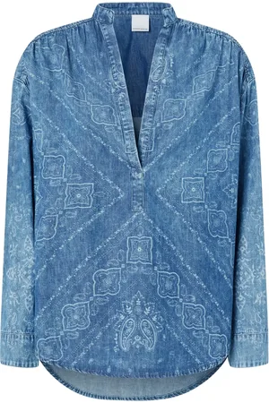 Pinko Bandanamönstrad jeansblus
