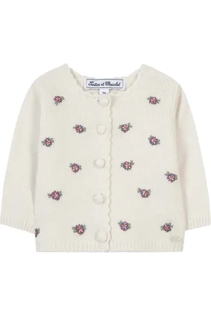 Tartine Et Chocolat Cardigan med blomstret broderi