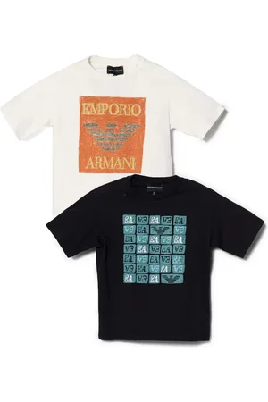 Emporio Armani T-shirt med logotryk, 2-pak