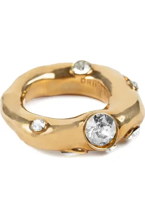 DRIES VAN NOTEN Ring med rhinstenudsmykning