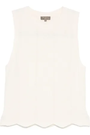 N.PEAL Tanktop med chevron-syninger